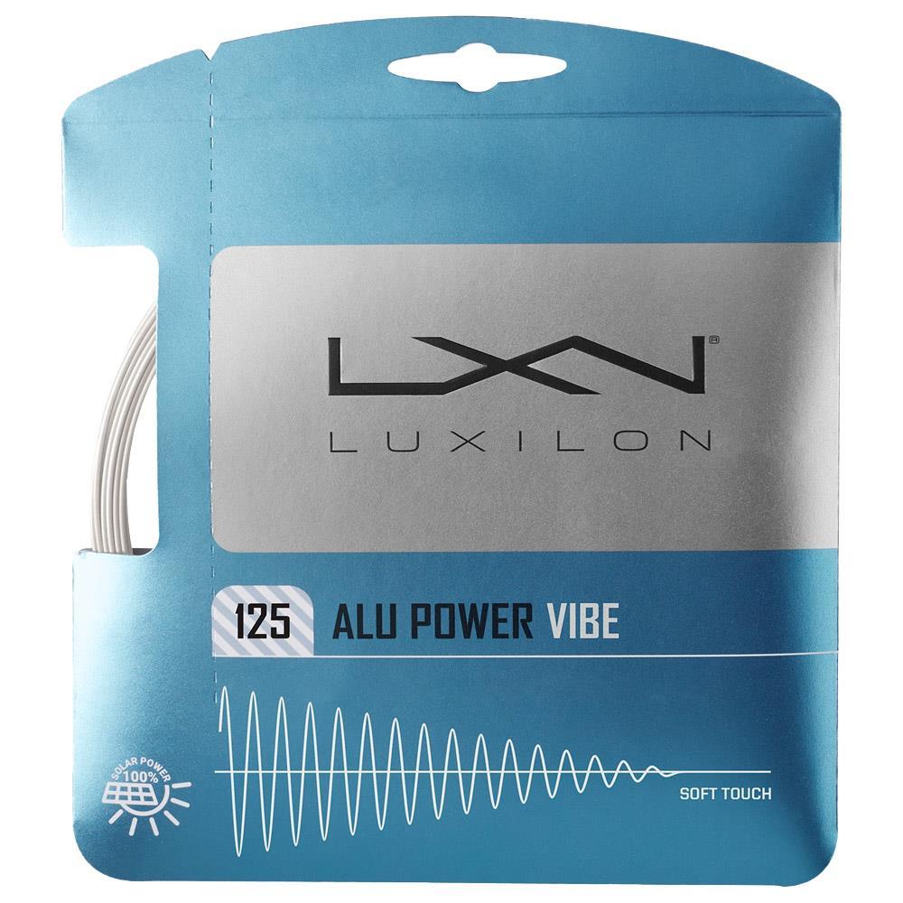 Luxilon ALU Power Vibe 125 Tennis String Set – White (17 Gauge / 1.25mm, 40 ft)
