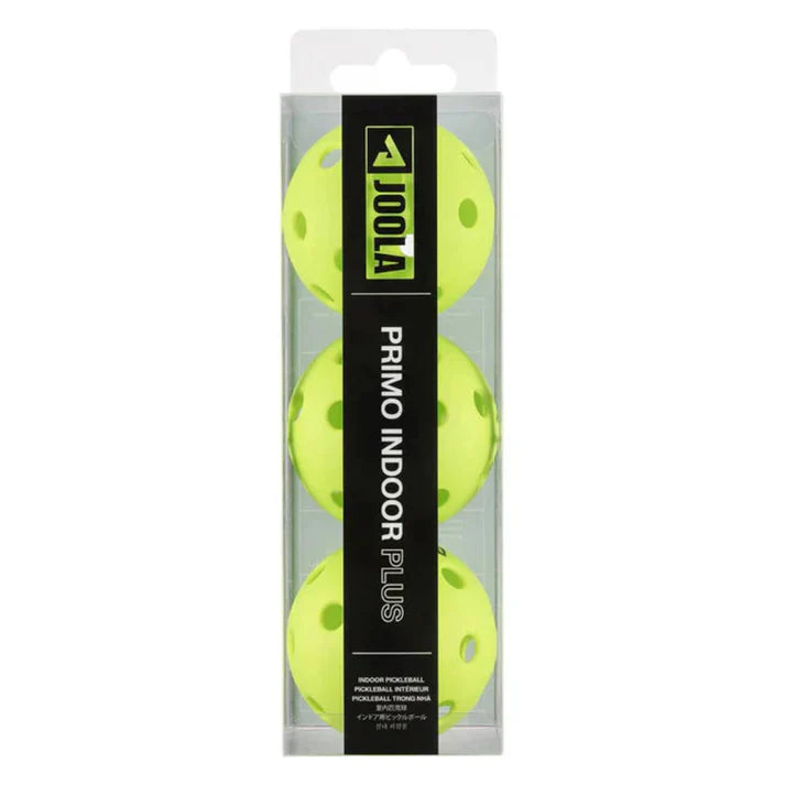 JOOLA Primo Indoor Plus Pickleball Neon Green (3 pack) JOOLA