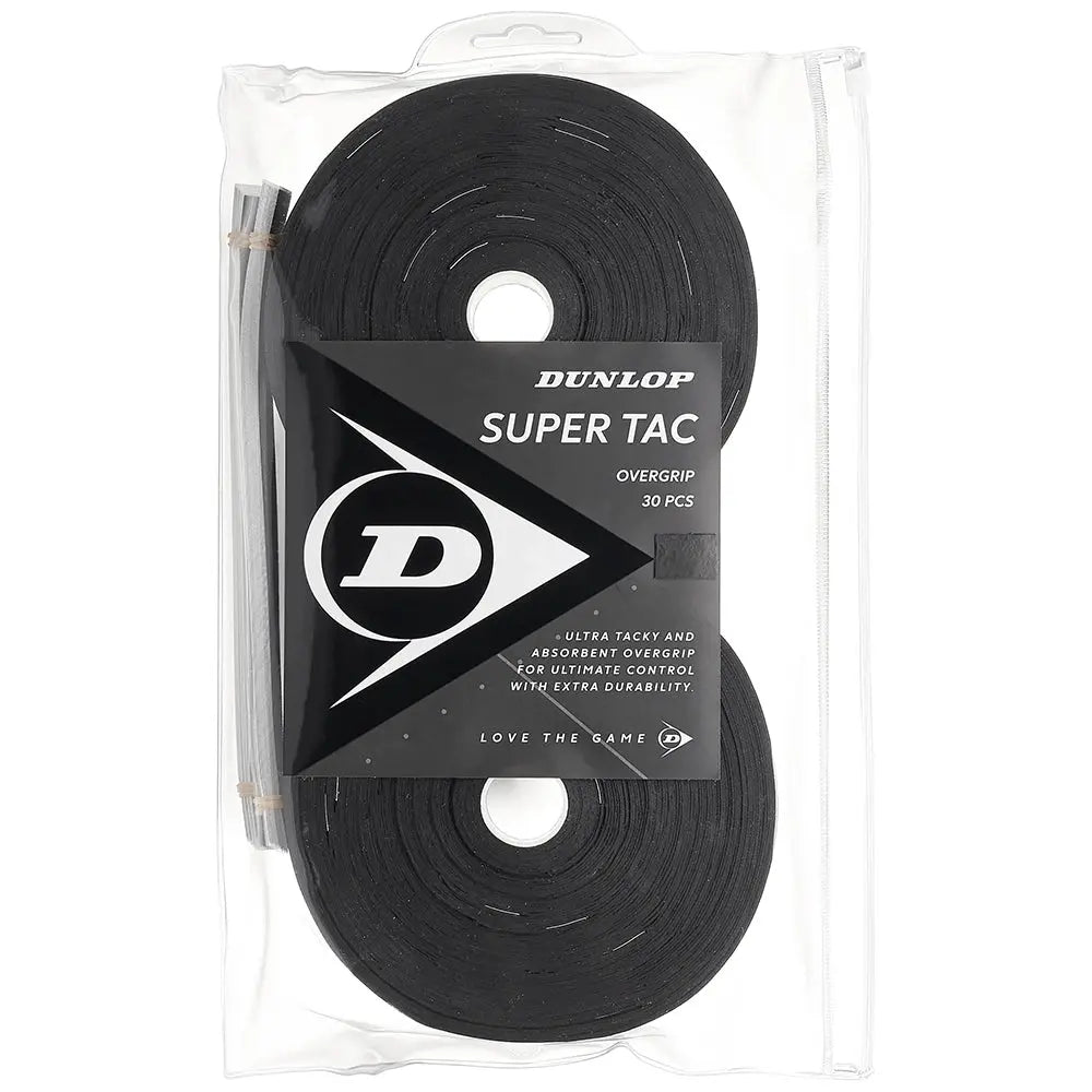 Dunlop Super Tac Overgrip Black 30-Pack Roll Dunlop
