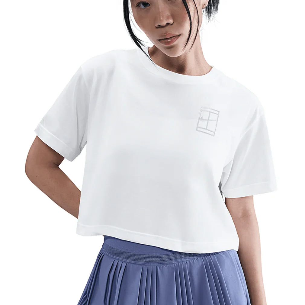 Women`s Court Dri-FIT Slam Short Sleeve Cropped Tennis Tee