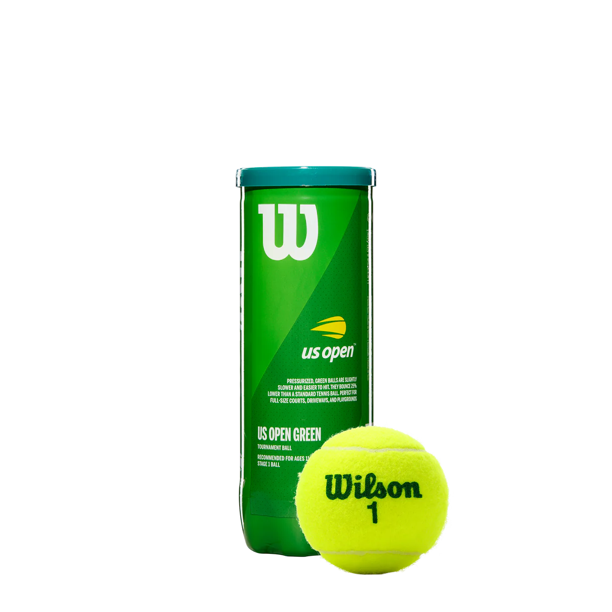 Wilson US Open Green Tournament 24 Cans - 72 Tennis Balls