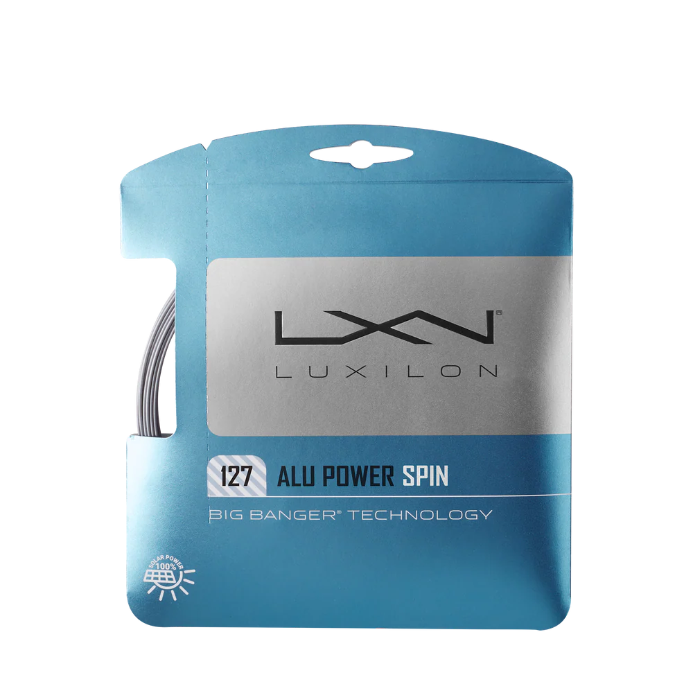 Luxilon Alu Power Spin 127 Tennis Strings Set - Silver Luxilon