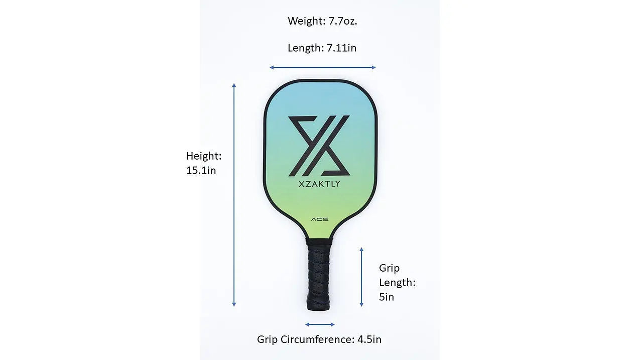 Pickleball Carbon Fiber Paddle - XZAKTLY -ACE with Grit (10mm) TENNISNETPRO