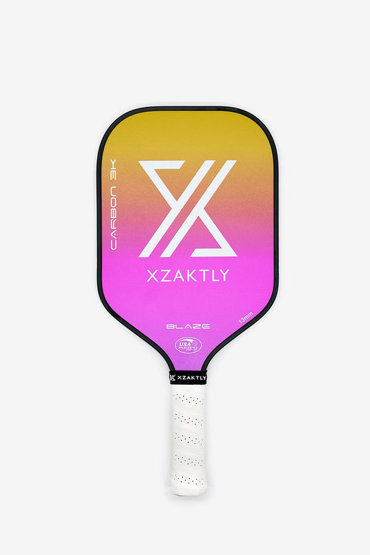 Pickleball 3K Raw Carbon Fiber Paddle - XZAKTLY - BLAZE (13mm)