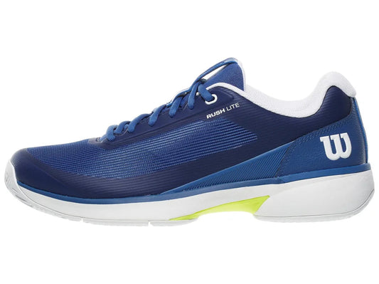 Wilson Rush Lite 5 Men's Tennis Shoe - De Ja Vu Blue/White/Safety yellow Wilson
