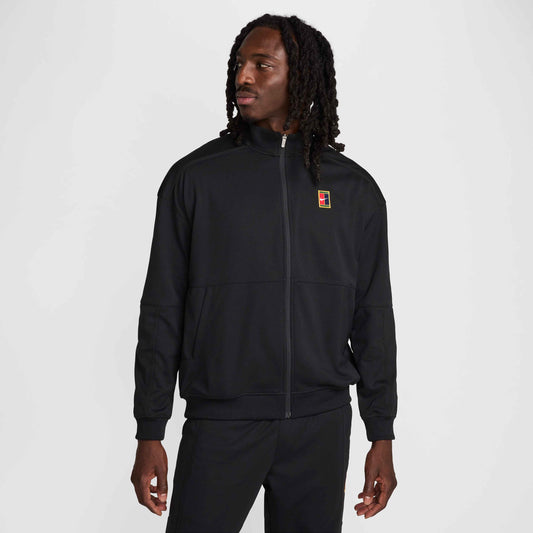 Veste de tennis NikeCourt Heritage pour homme, noire