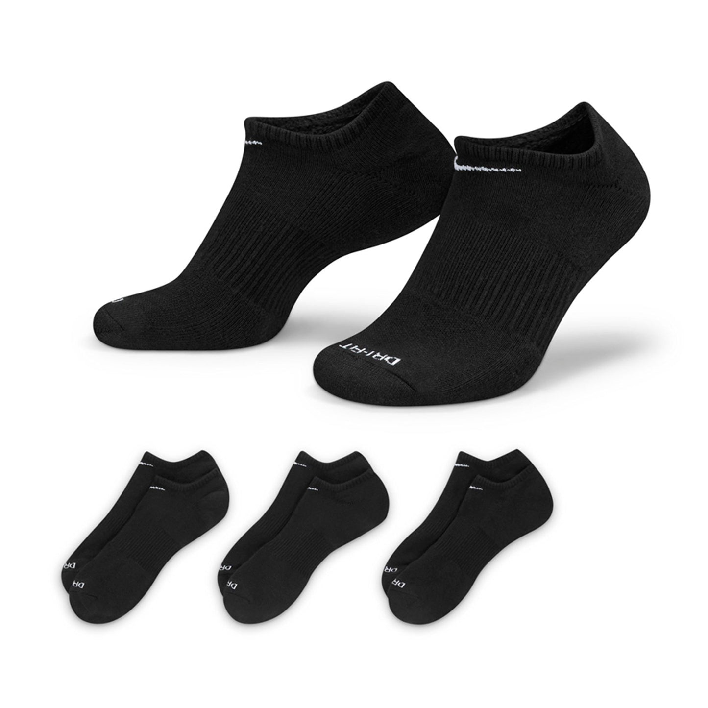 Nike Everyday Plus Cushion Training No-Show Socks (3 Pairs)