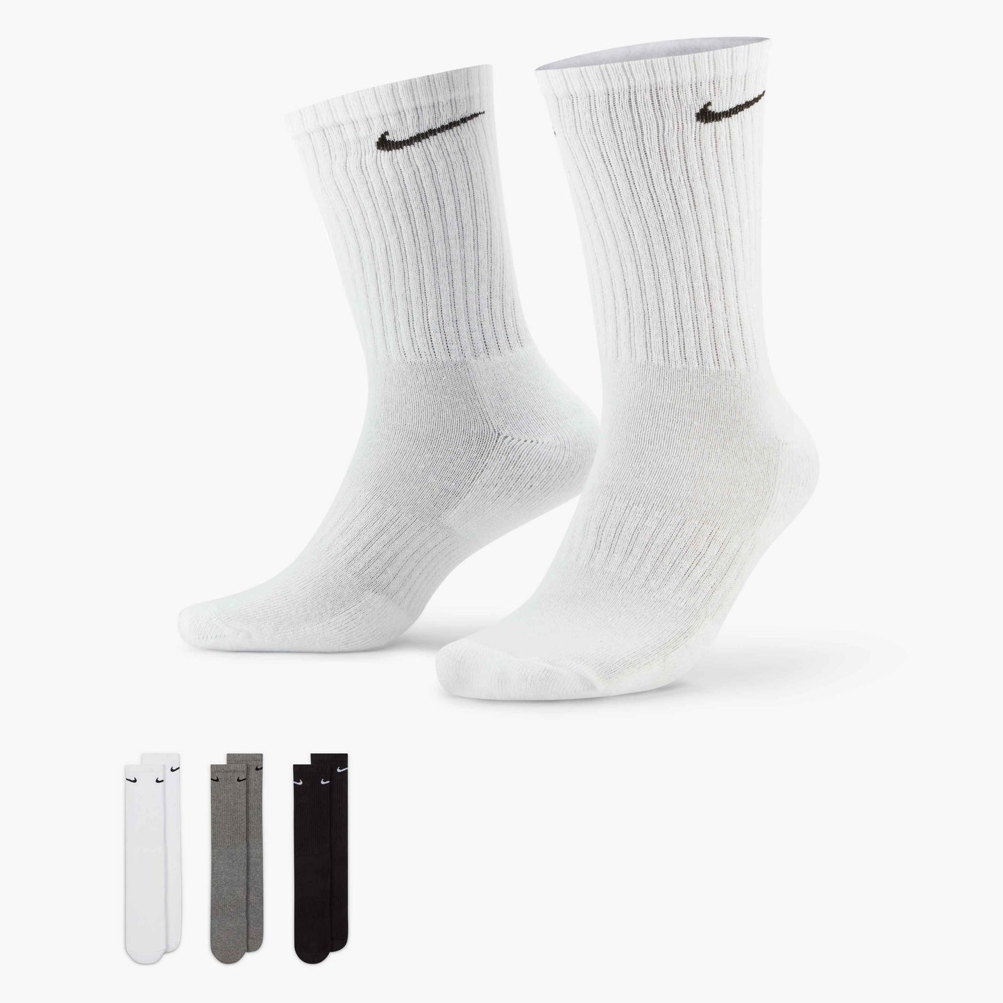 NIKE EVERYDAY PLUS CUSHIONED TRAINING CREW SOCKS (3 PAIRS)
