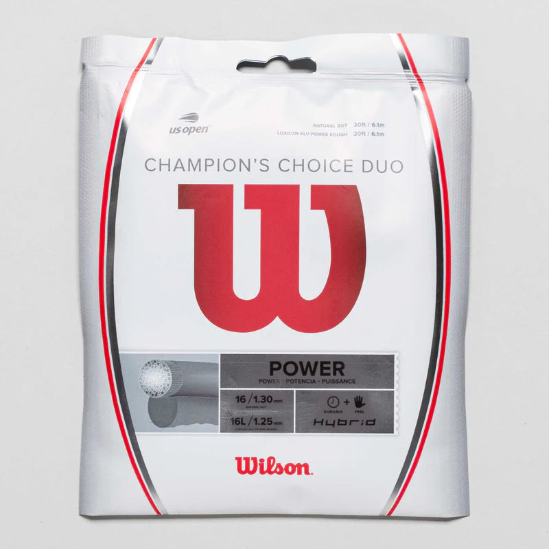 Wilson Champion's Choice 130/16 (Natural Gut+Luxilon Alu Power Rough) Set Tennis String Wilson