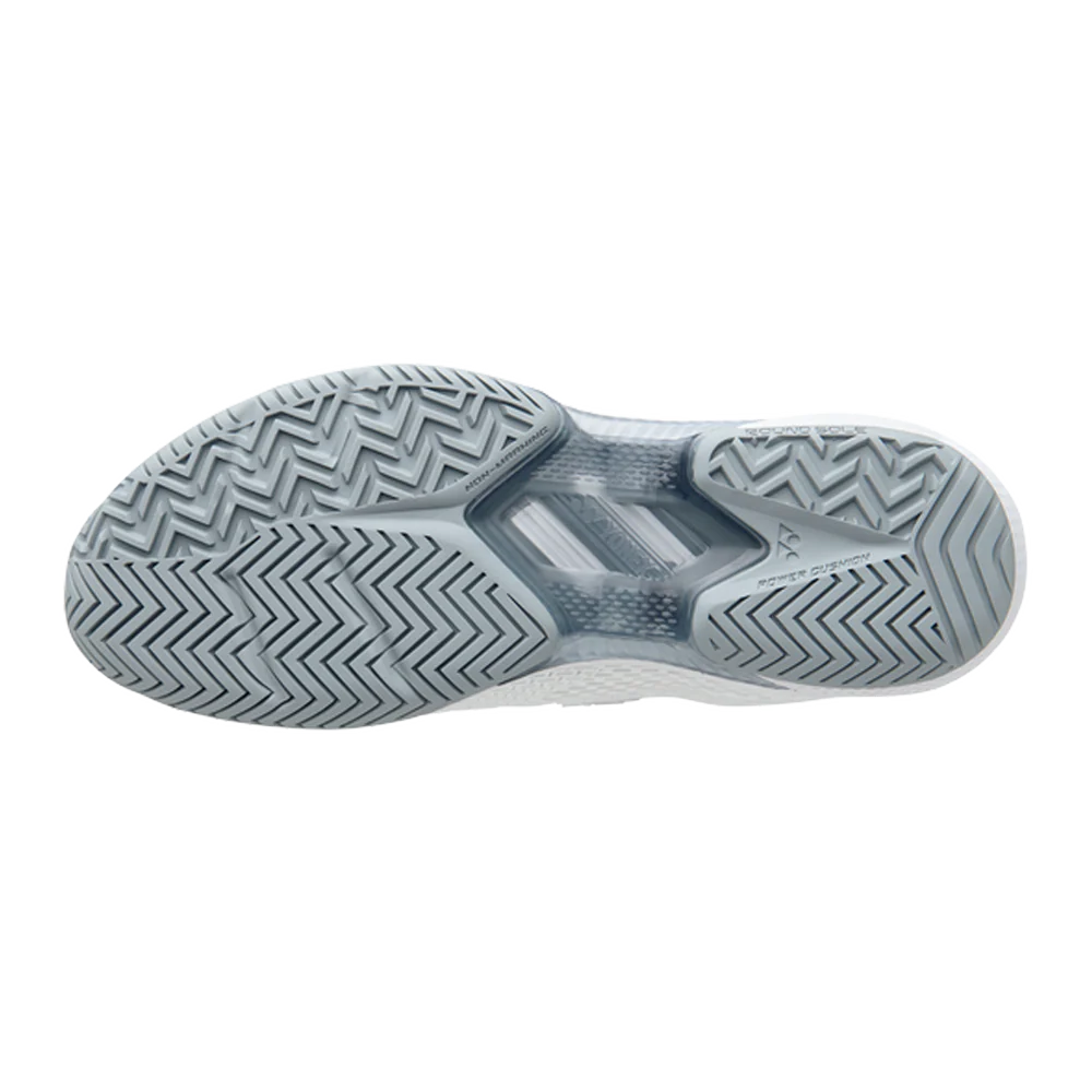 Yonex Power Cushion AD Accel ladies tennis shoe showing pink and white athletic footwear with supportive cushioning.