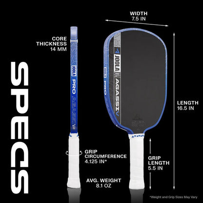 JOOLA Agassi Pro V Andre Agassi Royal Blue 16mm JOOLA