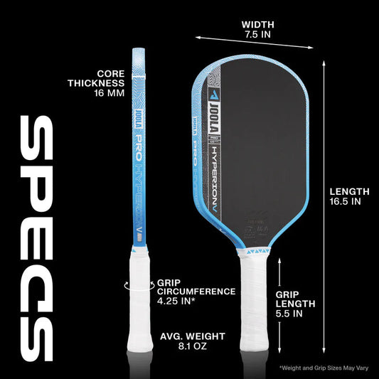 JOOLA Hyperion Pro V Ben Johns Bolt Blue 14mm Pickleball Paddle JOOLA