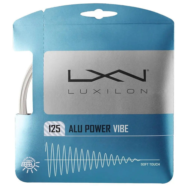 Luxilon ALU Power Vibe 125 Tennis String Set – White (17 Gauge / 1.25mm, 40 ft) Luxilon