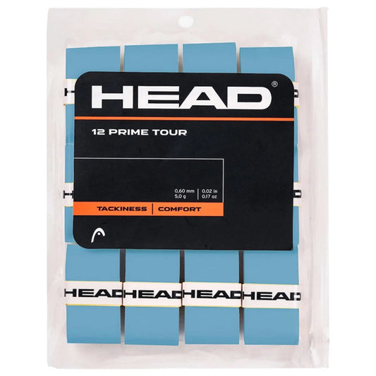 Prime Tour 12pcs Clear polybag OverGrip Blue Head