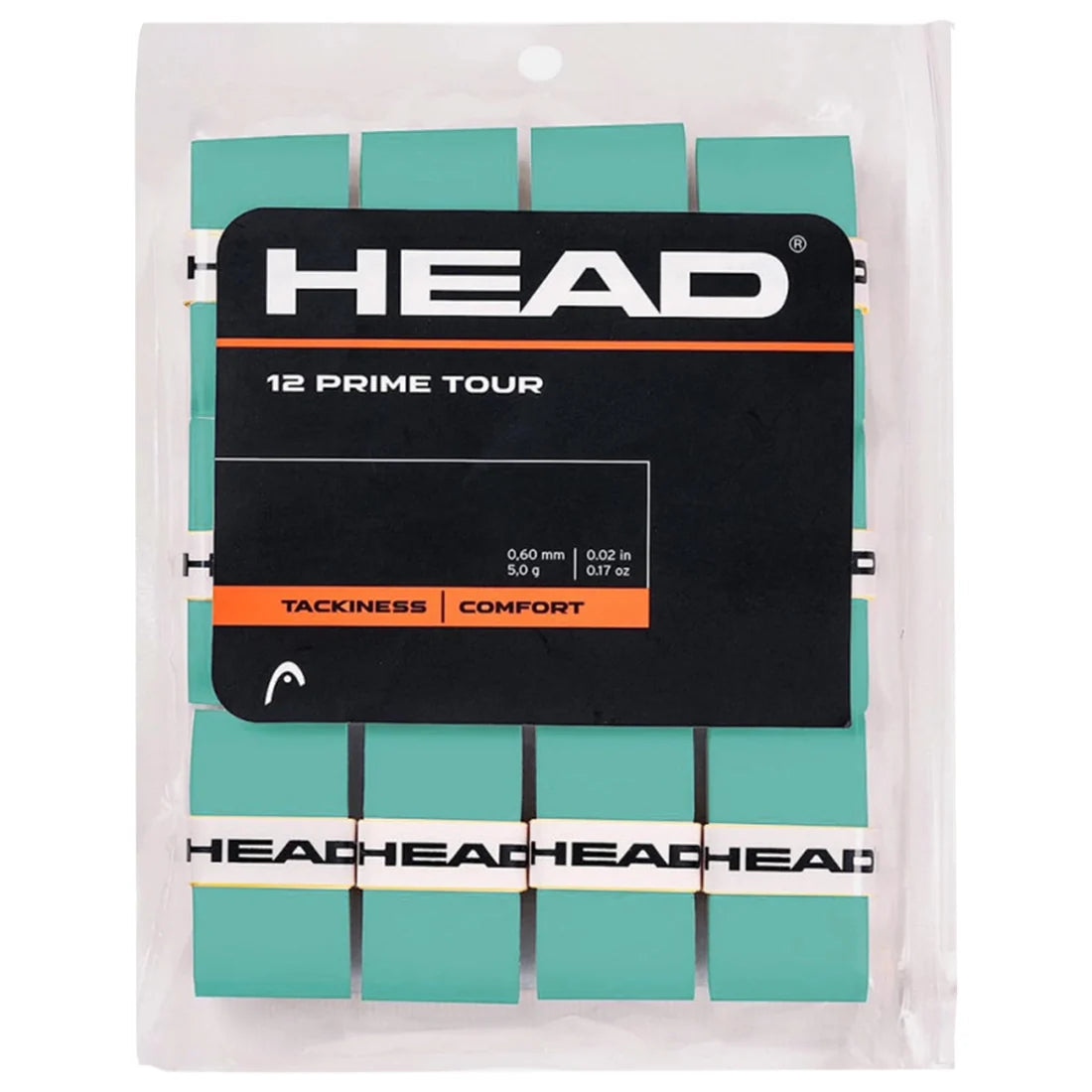 Prime Tour 12pcs Clear polybag OverGrip Mint Head