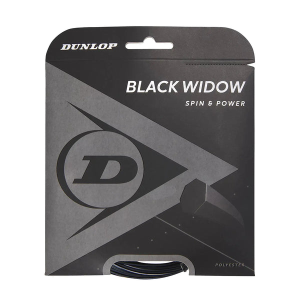 Dunlop black Widow 17 Tennis String Set - Black Dunlop