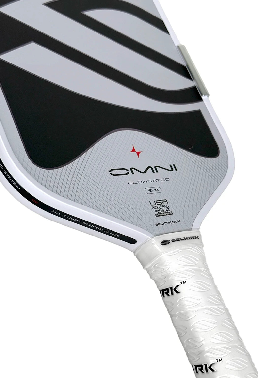 Selkirk Sport Omni Elongated Pickleball Paddle (Chalk/ White) Selkirk