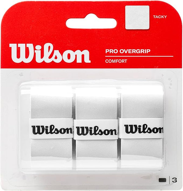 Wilson Pro Overgrip 3 Pack - White Wilson