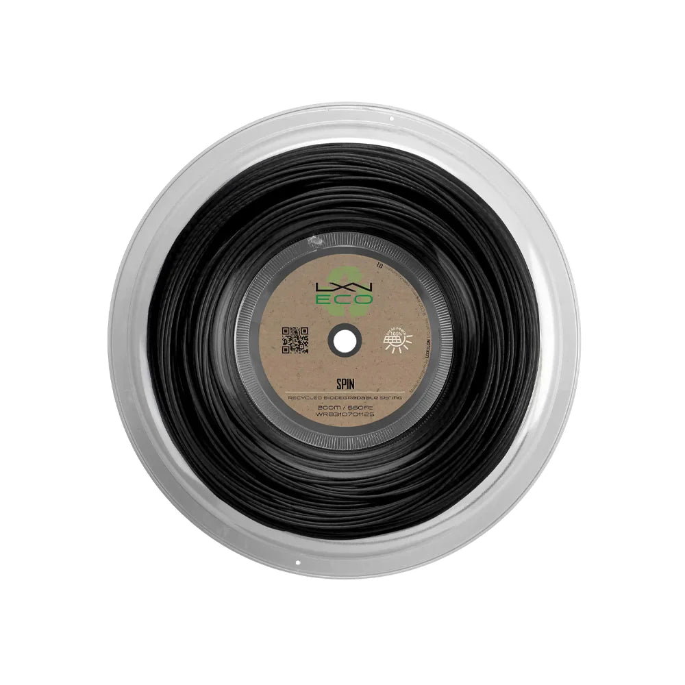 Luxilon Eco Spin 125/17 Tennis String Reel - 200m - Black Luxilon