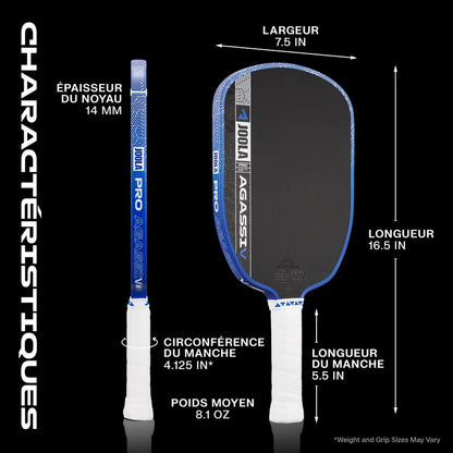 JOOLA Agassi Pro V Andre Agassi Royal Blue 16mm JOOLA