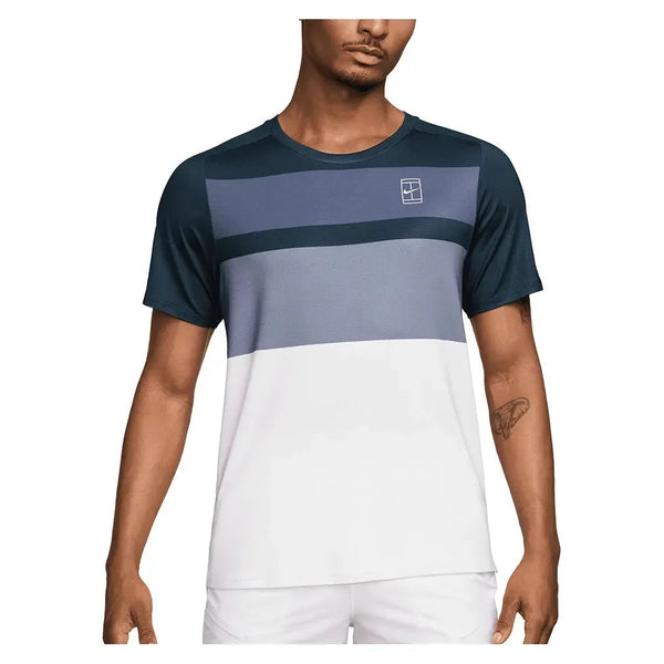 Nike NikeCourt Dri-FIt Advantage Top Print (Armory Navy/White) Nike