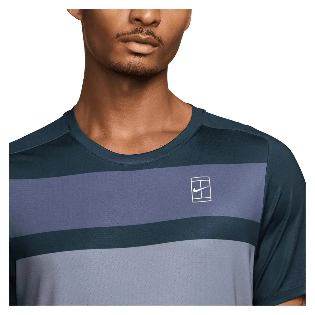 Nike NikeCourt Dri-FIt Advantage Top Print (Armory Navy/White) Nike