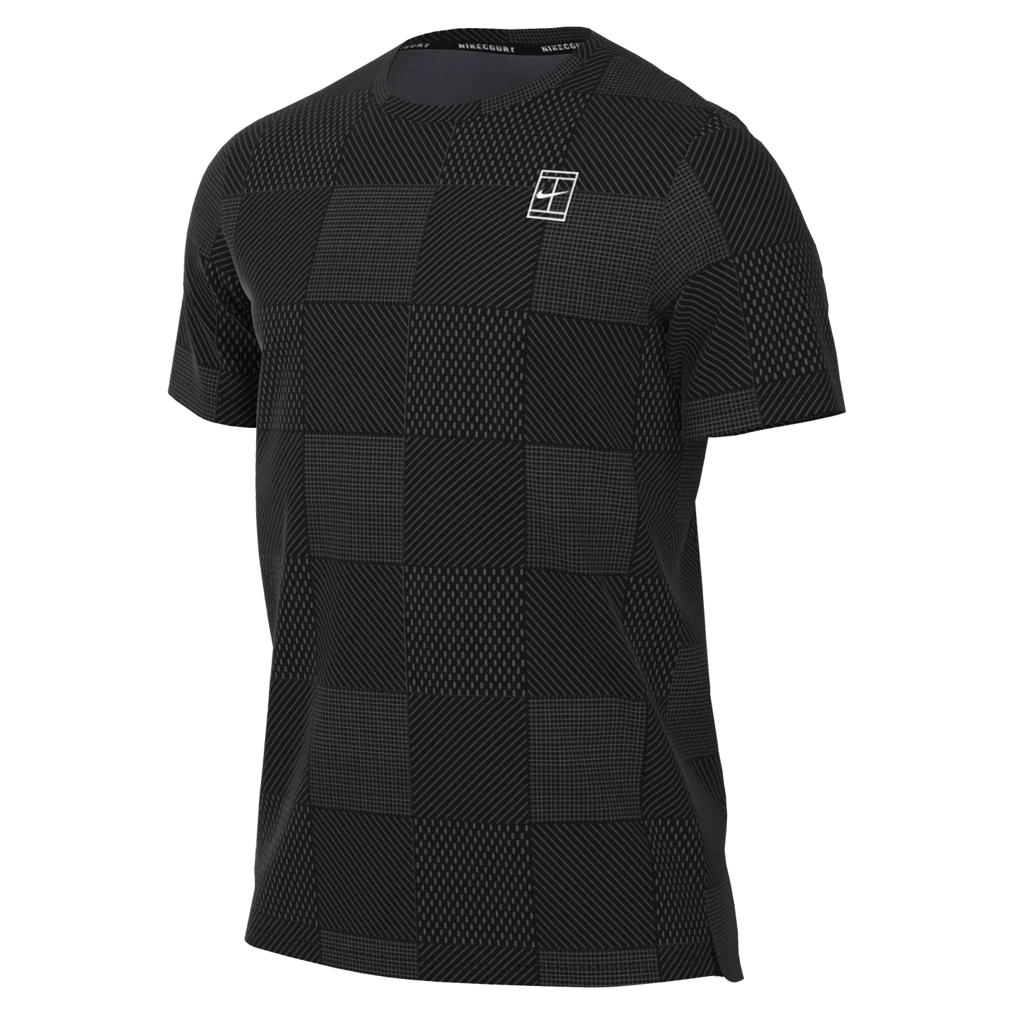 Nike Men's Court Dri-Fit Advantage Top Print (Black/White) Nike