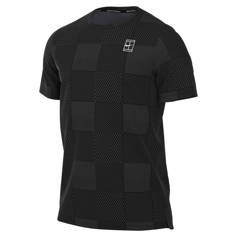 Nike Men's Court Dri-Fit Advantage Top Print (Black/White) Nike