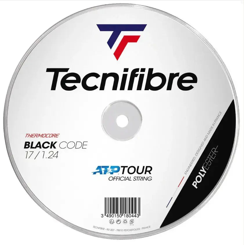 Tecnifibre Black Code 17g Tennis String - individual Tecnifibre