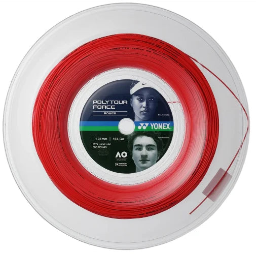 Yonex PolyTour Force 125/16L String Reel (Bright Red) Yonex