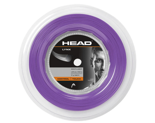 HEAD Lynx 200m Tennis Strings Reel (Purple) Head