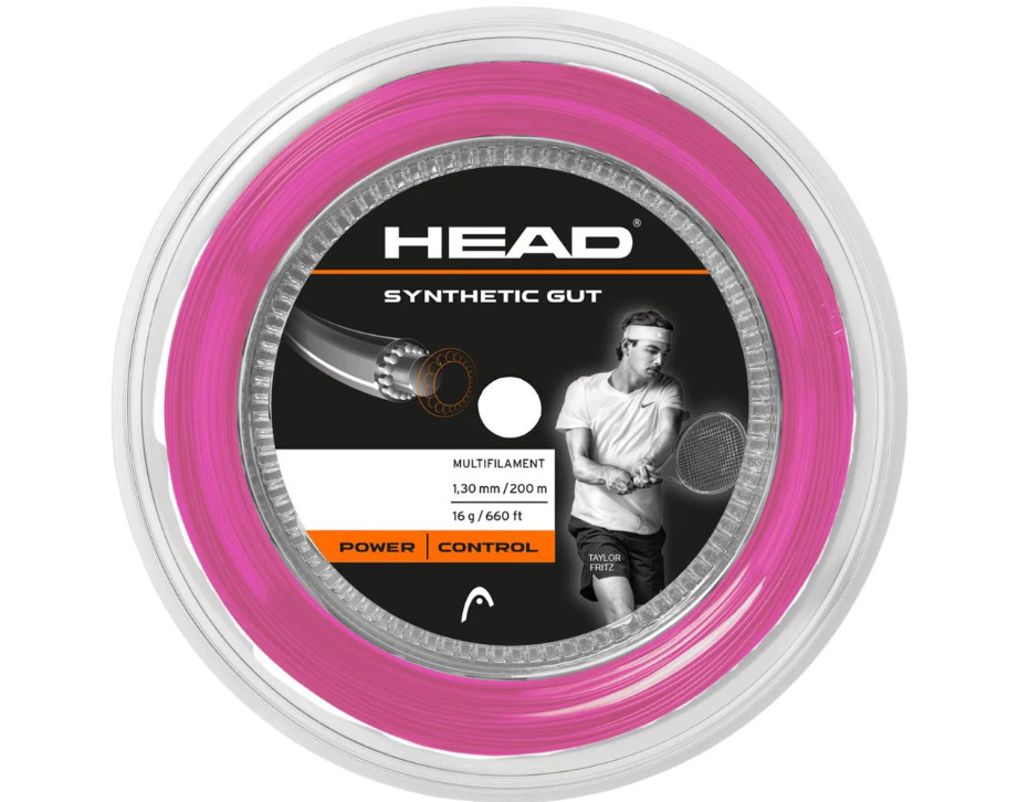 HEAD Synthetic Gut 200m Tennis Strings Reel (Pink) Head