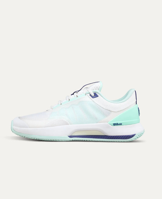 Wilson Women's Intrigue Tour White/ Bay / Skipper Blue Tennis Shoe Wilson