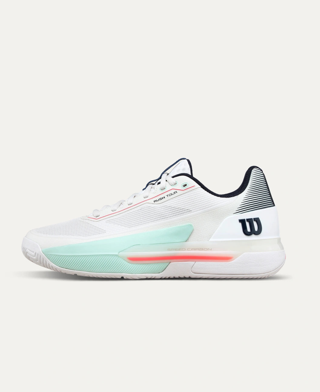 Wilson Rush Tour 5 Men's Tennis Shoe White/Bay/Fiery Wilson