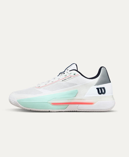 Wilson Rush Tour 5 Men's Tennis Shoe White/Bay/Fiery Wilson