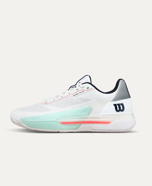 Wilson Rush Tour 5 Men's Tennis Shoe White/Bay/Fiery Wilson