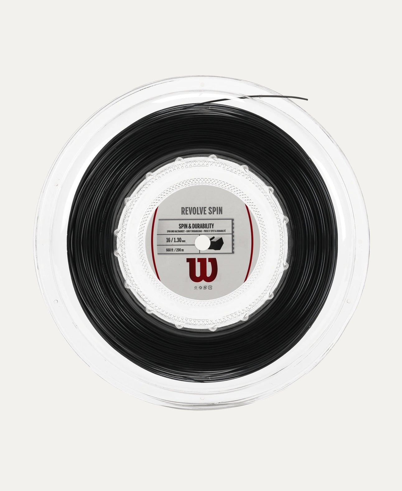 Wilson Revolve Spin 16/1.30 Tennis String Reel Black - individual Wilson