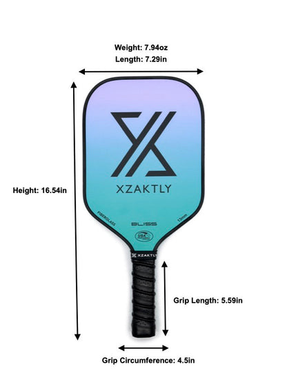 Pickleball Paddle Fiberglass Paddle - XZAKTLY - BLISS (13mm)