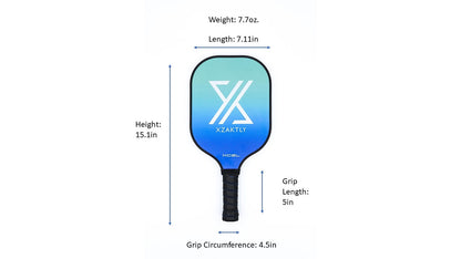 Pickleball Carbon Fiber Paddle - XZAKTLY - XCEL with Grit (10mm)