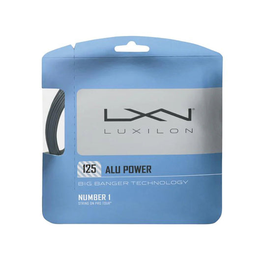 Luxilon Alu Power 125 Tennis String Set - Silver Luxilon