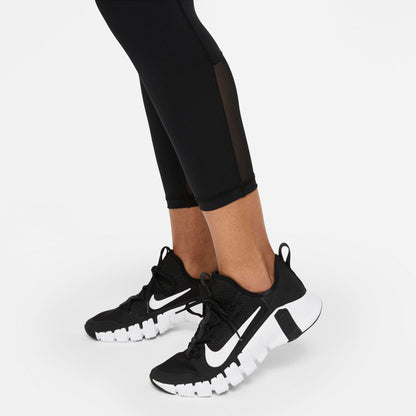 Nike Pro Women's Mid-Rise Crop Mesh Panel Leggings