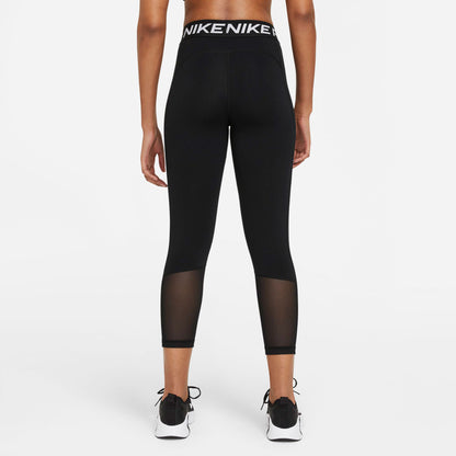 Nike Pro Women's Mid-Rise Crop Mesh Panel Leggings