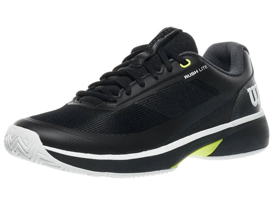 Wilson Rush Lite 5 Men's Tennis Shoe - Black/White/Safety yellow Wilson