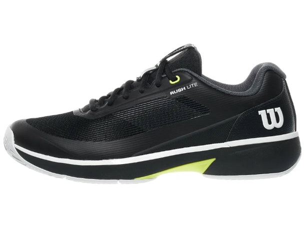 Wilson Rush Lite 5 Men's Tennis Shoe - Black/White/Safety yellow Wilson