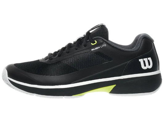 Wilson Rush Lite 5 Men's Tennis Shoe - Black/White/Safety yellow Wilson