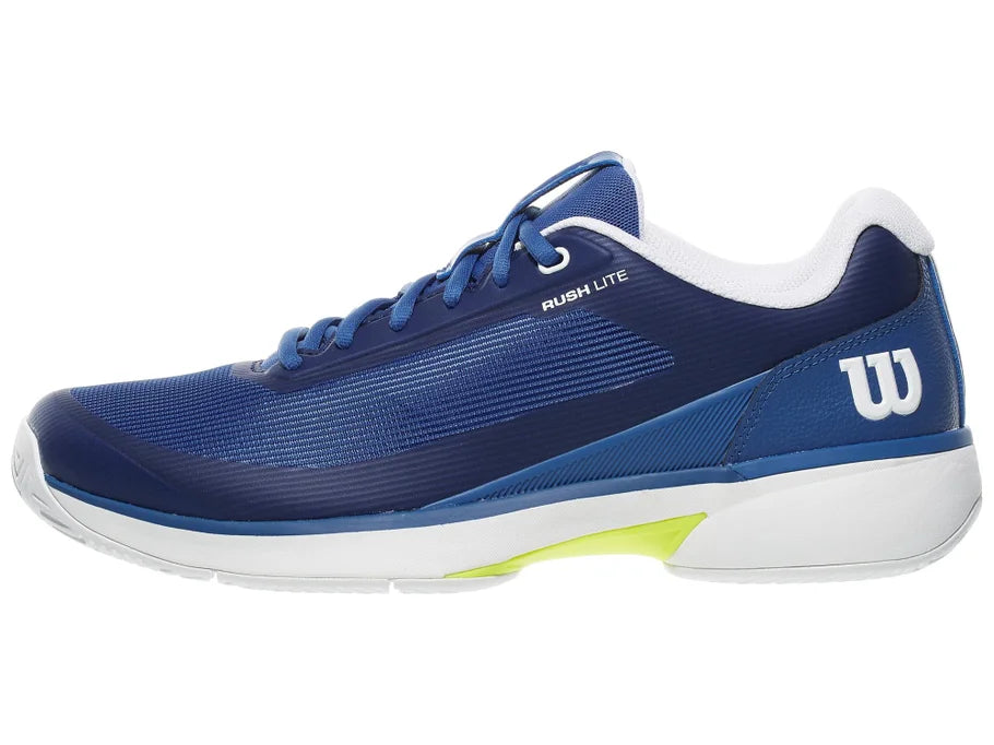 Wilson Rush Lite 5 Men's Tennis Shoe - De Ja Vu Blue/White/Safety yellow Wilson