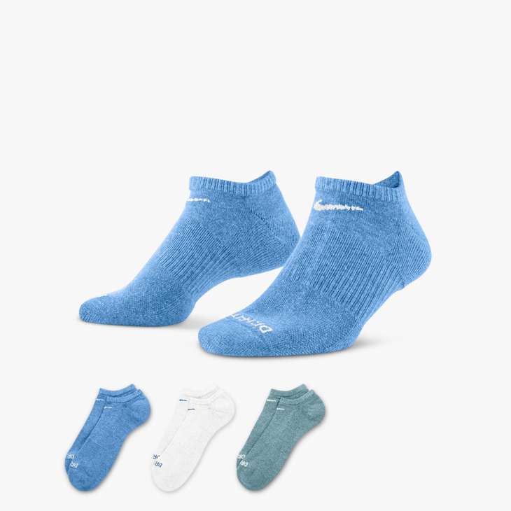 NIKE EVERYDAY PLUS CUSHION TRAINING NO-SHOW SOCKS (3 PAIRS)