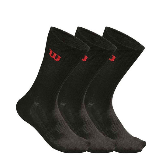 WILSON M CREW 3 PAIRS SOCKS BK 39/46