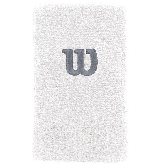 Wilson Extra Wide W Wristband White