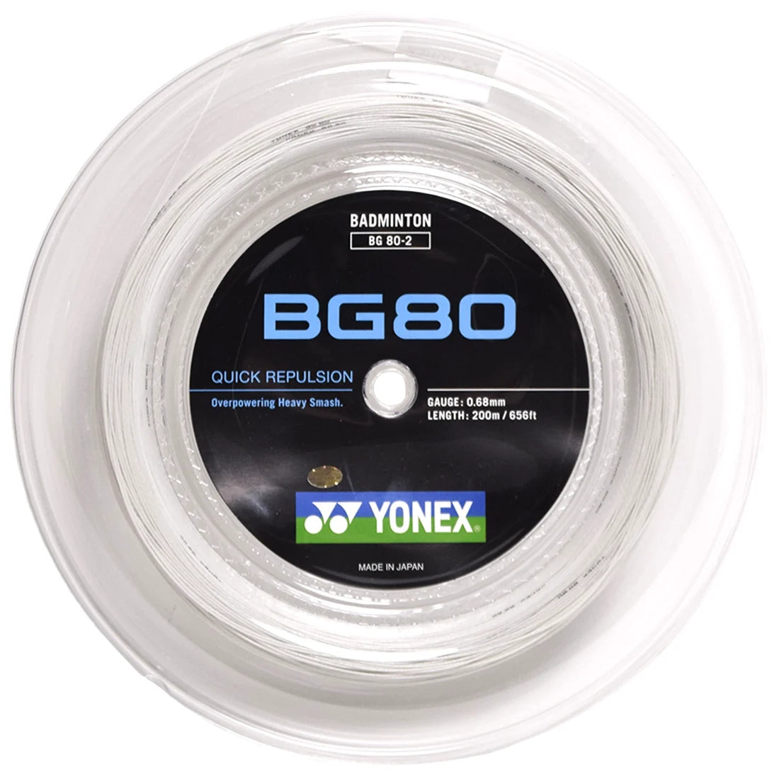 Yonex BG80 10m White badminton string - Reel Yonex